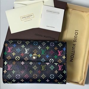 AUTHENTIC LOUIS VUITTON MURAKAMI MULTICOLOR WALLET